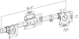 Item Number: 641020645996 - VIVO Dual VESA Bracket Adapter, Horizontal Assembly Mount for 2 Monitor Screens up to 27 inches, MOUNT-VW02A