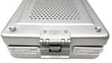 Item Number: BR82-14009 - Instrument Container with Perforated Lid, flat, unperforated bottom, silver, 12¼" x 7½" x 2½"