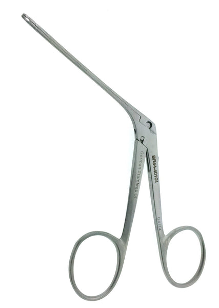 Item Number: BR44-40101 - Micro Alligator Ear Forceps, oval cup jaw, straight, 0.9 x 1mm, 3¼"