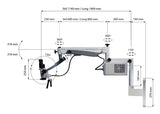 ECLERIS MICROSCOPE- OM-100 (WALL MOUNT or FLOOR-STAND),erie med supplies, erie medical supplies